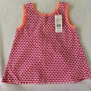 VINEYARD VINES- NWT GIRLS TANK TOP. Pink white print XS (5-6)